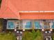 Aerial close-up view of multiple private screened in pools at 4723 Terrasonesta Dr, Davenport, FL 33837