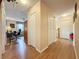 Upstairs hallway with access to bedrooms and closets at 605 Pinehurst Ct, Kissimmee, FL 34758