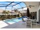 Screened pool and patio furniture at 1201 Winding Willow Ct, Kissimmee, FL 34746