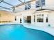 Refreshing pool with screened enclosure and home view at 124 Cassia Dr, Davenport, FL 33897