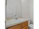 Clean bathroom with wood vanity and single sink at 1739 Morning Star Dr, Clermont, FL 34714