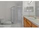 Bathroom boasts double vanity and shower at 1739 Morning Star Dr, Clermont, FL 34714
