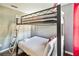 Bedroom with a bunk bed and gray metal frame at 2143 Calabria Ave, Davenport, FL 33897
