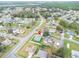Aerial view showing home's location in a residential neighborhood at 233 Tiffany Ct, Kissimmee, FL 34758