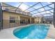 Inviting, screened pool with patio furniture at 256 Lancaster Dr, Davenport, FL 33897