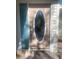 Beautiful front door featuring an oval stained glass window, framed in white trim at 2681 Robin Ave, Kissimmee, FL 34744
