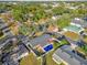 Aerial view of single Gathering home with private pool and deck at 306 Boger N Blvd, Lakeland, FL 33803