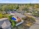 Aerial view showing the home's location and backyard pool at 306 Boger N Blvd, Lakeland, FL 33803