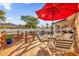 Relaxing pool deck with table and chairs, perfect for outdoor dining at 306 Boger N Blvd, Lakeland, FL 33803