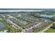 Aerial view of waterfront homes and community at 5052 Center Ct, St Cloud, FL 34772