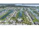 Aerial view of community with lake and pool at 5052 Center Ct, St Cloud, FL 34772