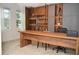 Modern home office with large desk, built-in shelving, and plenty of natural light at 5052 Center Ct, St Cloud, FL 34772