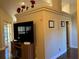 Living room with built-in shelving and hardwood floors at 26 Lake Diamond Ave, Ocala, FL 34472