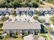 Aerial view of townhome community, highlighting the building's design at 1311 E 10Th St, Apopka, FL 32703