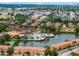 Aerial view of community with resort-style pool and lake at 2621 Bugatti Ct, Kissimmee, FL 34746