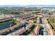 Wide aerial view of a lakefront community at 2621 Bugatti Ct, Kissimmee, FL 34746