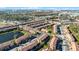 Wide aerial view of a lakefront community at 2621 Bugatti Ct, Kissimmee, FL 34746
