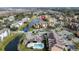 Aerial view highlighting community pool and location at 4105 Tropical Isle Blvd # 216, Kissimmee, FL 34741