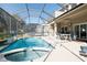 Screened pool and spa with patio furniture at 4608 Cumbrian Lakes Dr, Kissimmee, FL 34746