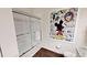 Bathroom with a shower/tub combo and Mickey Mouse art at 8906 Shine Dr, Kissimmee, FL 34747