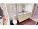Double vanity bathroom with granite countertops at 8906 Shine Dr, Kissimmee, FL 34747