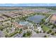 Aerial view of community pool and surrounding homes at 8953 Zurich Ln, Kissimmee, FL 34747