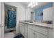 Bathroom with granite countertop, double sinks, and Finding Nemo theme at 8953 Zurich Ln, Kissimmee, FL 34747