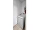 White electric dryer in a small laundry closet at 1075 S Hiawassee Rd # 912, Orlando, FL 32835
