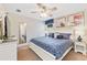 King-size bed, stylish decor and plenty of natural light at 1455 Rolling Fairway Dr, Davenport, FL 33896