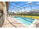Private pool and spa with screened enclosure at 1455 Rolling Fairway Dr, Davenport, FL 33896