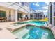 Relaxing pool and spa area with patio furniture at 1560 Flange Dr, Davenport, FL 33896