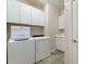 Bright laundry room with washer, dryer, and ample cabinetry at 217 Montoro Ln, Davenport, FL 33837