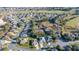 Wide aerial shot showcasing the community, tennis courts, golf course, and manicured lawns at 26622 Bull Run, Leesburg, FL 34748