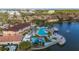 Resort-style pool with waterslide and lake views at 2713 Roadster Ln, Kissimmee, FL 34746