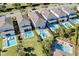Aerial view of homes with private pools at 7430 Marker Ave, Kissimmee, FL 34747