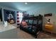 bedroom with bunk beds and Mickey Mouse theme decor at 800 Benoi Dr, Davenport, FL 33896