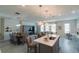 Modern kitchen with island and stainless steel appliances at 800 Benoi Dr, Davenport, FL 33896