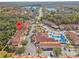 Aerial view showcasing community pool and property location at 1017 Park Ridge Cir, Kissimmee, FL 34746