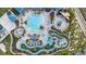 Aerial view of community pool and surrounding areas at 1607 Kona Ln, Davenport, FL 33897