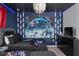 Unique Star Wars themed bedroom with custom wall art, mood lighting, and comfortable sleeping arrangements at 1607 Kona Ln, Davenport, FL 33897