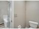 Small bathroom with toilet and shower at 2318 Andrews Valley Dr, Kissimmee, FL 34758