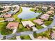 Aerial view of a single-Gathering home in a waterfront community at 644 San Raphael St, Kissimmee, FL 34759