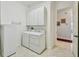 Laundry room with washer, dryer, and extra storage at 644 San Raphael St, Kissimmee, FL 34759