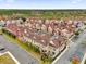 Aerial view of community of townhouses with ample parking at 7591 Sunny Dreams Ln, Kissimmee, FL 34747