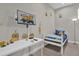 bedroom with a twin bed and Minion theme at 7591 Sunny Dreams Ln, Kissimmee, FL 34747