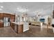 Spacious open-concept kitchen with a large island, stainless steel appliances, and plenty of natural light at 900 Windlass Ct, Kissimmee, FL 34746
