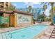 Relaxing heated pool with Florida Resort sign at 12544 Floridays Resort Dr, Orlando, FL 32821