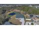 House nestled in a quiet neighborhood near a pond at 223 Elm Ct, Kissimmee, FL 34759