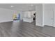 Modern kitchen with white cabinets, granite countertops, and island at 223 Elm Ct, Kissimmee, FL 34759