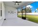 Peaceful screened patio overlooking the backyard at 3074 White Horse Ct, Kissimmee, FL 34746